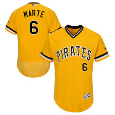 Pittsburgh Pirates Starling Marte #6 Yellow Authentic Collection Flexbase Jersey