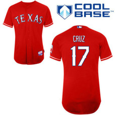 YOUTH Texas Rangers #17 Nelson CruzRed Alternate 1 Cool Base Jersey
