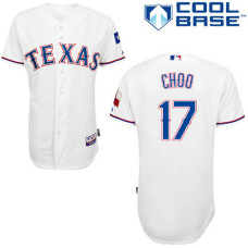 Texas Rangers #17 Shin-Soo Choo Authentic White Home Cool Base Jersey