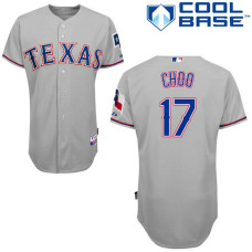 Texas Rangers #17 Shin-Soo Choo Authentic Grey Away Cool Base Jersey