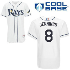 Tampa Bay Rays #8 Desmond Jennings Authentic White Home Cool Base Jersey