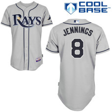Tampa Bay Rays #8 Desmond Jennings Authentic Grey Away Cool Base Jersey