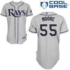 Tampa Bay Rays #55 Matt Moore Authentic Grey Away Cool Base Jersey