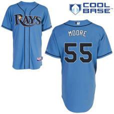 Tampa Bay Rays #55 Matt Moore Authentic Light Blue Alternate Cool Base Jersey