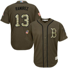 Boston Red Sox #13 Hanley Ramirez Olive Camo Jersey