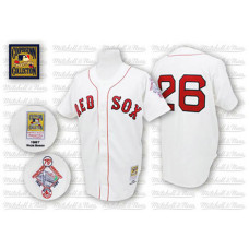 Boston Red Sox #26 Wade Boggs 1987 White Home Throwback Jersey