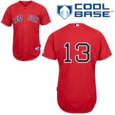 Boston Red Sox #13 Hanley Ramirez Authentic Red Alternate Cool Base Jersey