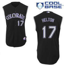 Colorado Rockies #17 Todd Helton Black Vest Style Alternate 2 Jersey