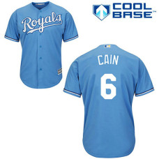 Kansas City Royals #6 Lorenzo Cain Blue Alternate Cool Base Jersey