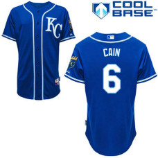 Kansas City Royals #6 Lorenzo Cain Authentic Royal Blue Alternate Cool Base Jersey