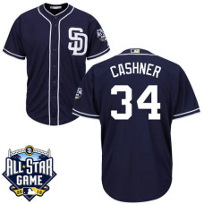 San Diego Padres Andrew Cashner #34 Navy 2016 All-Star Patch Authentic Cool Base Jersey