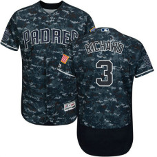 San Diego Padres Clayton Richard #3 Navy Camo Authentic Collection Alternate Flex Base Player Jersey