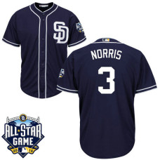 San Diego Padres Derek Norris #3 Navy 2016 All-Star Patch Authentic Cool Base Jersey