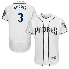 San Diego Padres Derek Norris #3 White 2017 Home Authentic Collection Flex Base Jersey