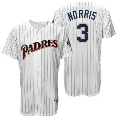 San Diego Padres Derek Norris #3 White Authentic Turn Back the Clock Jersey