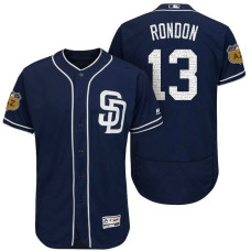 San Diego Padres Jose Rondon #13 Navy 2017 Spring Training Cactus League Patch Authentic Collection Flex Base Jersey