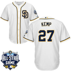 San Diego Padres Matt Kemp #27 White 2016 All-Star Patch Authentic Cool Base Jersey