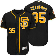 San Francisco Giants Brandon Crawford #35 Black Official Cool Base Jersey