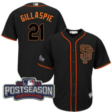 San Francisco Giants Conor Gillaspie #21 Black 2016 Postseason Patch Cool Base Jersey