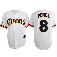 San Francisco Giants #8 Hunter Pence Authentic White Reverse Jersey