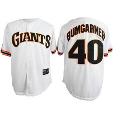 San Francisco Giants #40 Madison Bumgarner Authentic White Reverse Jersey