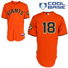 San Francisco Giants #18 Matt Cain Cool Base Orange Jersey
