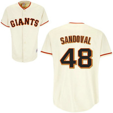 San Francisco Giants #48 Pablo Sandoval Cream Jersey