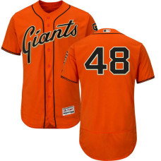 San Francisco Giants Pablo Sandoval #48 Orange Alternate Flex Base Jersey