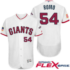 San Francisco Giants #54 Sergio Romo White Stars & Stripes 2016 Independence Day Flex Base Jersey