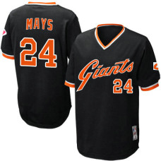San Francisco Giants Willie Mays #24 Black Throwback Authentic Jersey