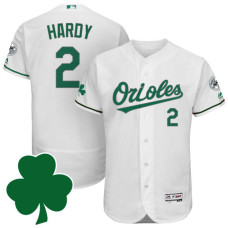 Baltimore Orioles #2 J.J. Hardy St. Patricks Day White Celtic Flexbase Authentic Collection Jersey