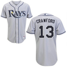 Tampa Bay Rays #13 Carl Crawford Grey Away Jersey
