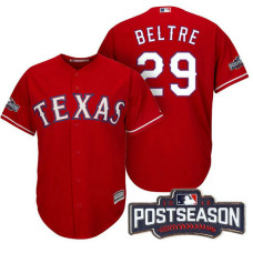 Texas Rangers Adrian Beltre #29 AL West Division Champions Red 2016 Postseason Patch Cool Base Jersey