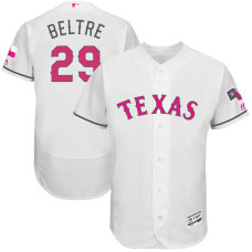 Adrian Beltre #29 Texas Rangers 2017 Mother's Day White Flex Base Jersey