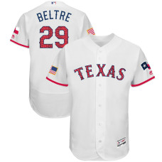 Adrian Beltre #29 Texas Rangers 2017 Stars & Stripes Independence Day White Flex Base Jersey