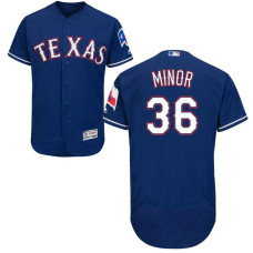 Texas Rangers Mike Minor #36 Royal Authentic Collection Alternate Flex Base Player Jersey