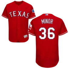 Texas Rangers Mike Minor #36 Scarlet Authentic Collection Alternate Flex Base Player Jersey