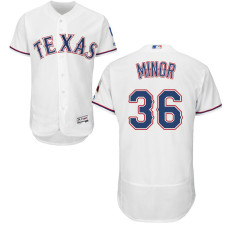 Texas Rangers Mike Minor #36 White Authentic Collection Home Flex Base Player Jersey