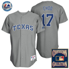 Texas Rangers #17 Shin-Soo Choo Grey Turn Back The Clock Throwback Jersey