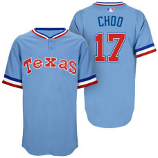 Texas Rangers Shin-Soo Choo #17 Light Blue Authentic Turn Back the Clock Jersey