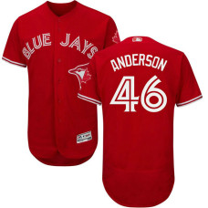 Toronto Blue Jays Brett Anderson #46 Scarlet 2017 Authentic Collection Flex Base Jersey