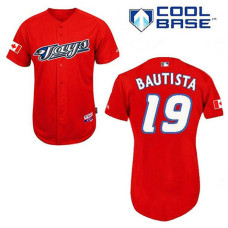 Toronto Blue Jays #19 Jose Bautista Red Cool Base Jersey