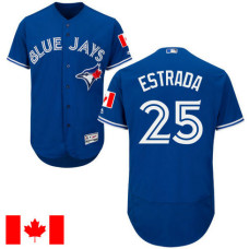 Toronto Blue Jays Marco Estrada #25 Royal 2016 Canada Day Flex Base Jersey