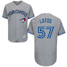 Toronto Blue Jays Mat Latos #57 Grey Road Flex Base Jersey