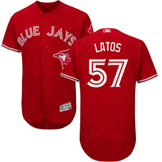 Toronto Blue Jays Mat Latos #57 Scarlet 2017 Alternate Flex Base Jersey