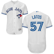 Toronto Blue Jays Mat Latos #57 White Home Flex Base Jersey