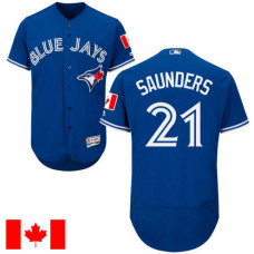 Toronto Blue Jays Michael Saunders #21 Royal 2016 Canada Day Flex Base Jersey
