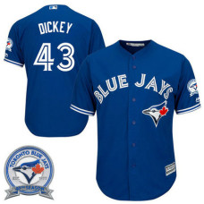 Toronto Blue Jays R.A. Dickey #43 Royal Alternate 40th Anniversary Patch Cool Base Jersey