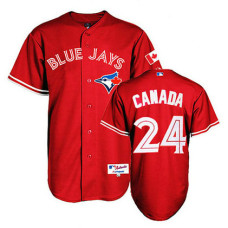 Toronto Blue Jays #24 Ricky Romero Red 2013 Canada Day Jersey