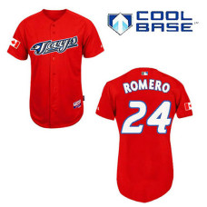 Toronto Blue Jays #24 Ricky Romero Red Cool Base Jersey